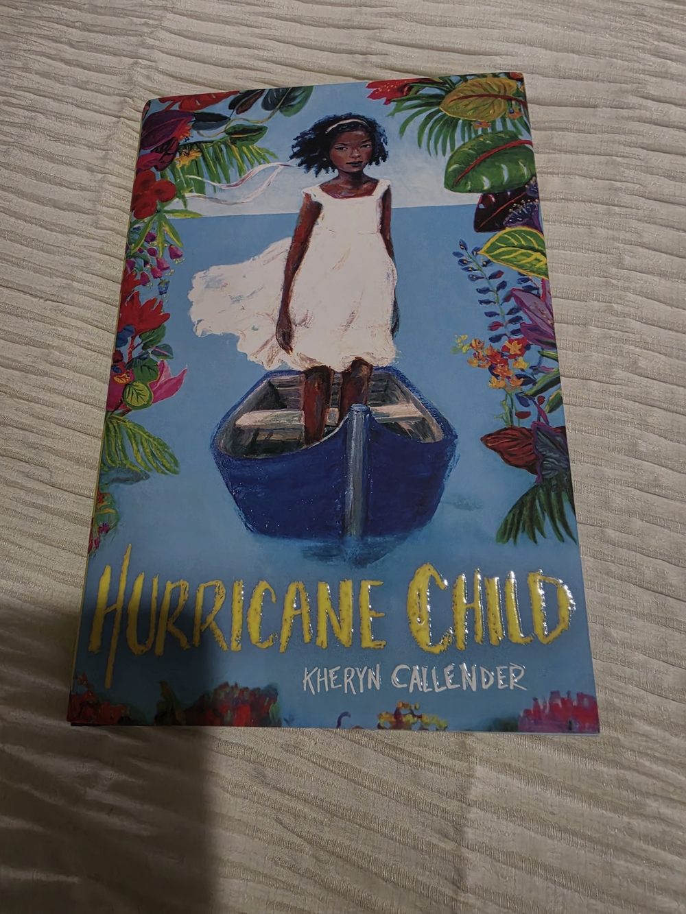 Hurricane Child Hardcopy Book - Blue Cover with Illustrated Girl